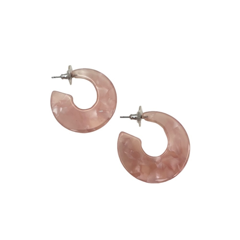 PINK Hoop Resin Earrings